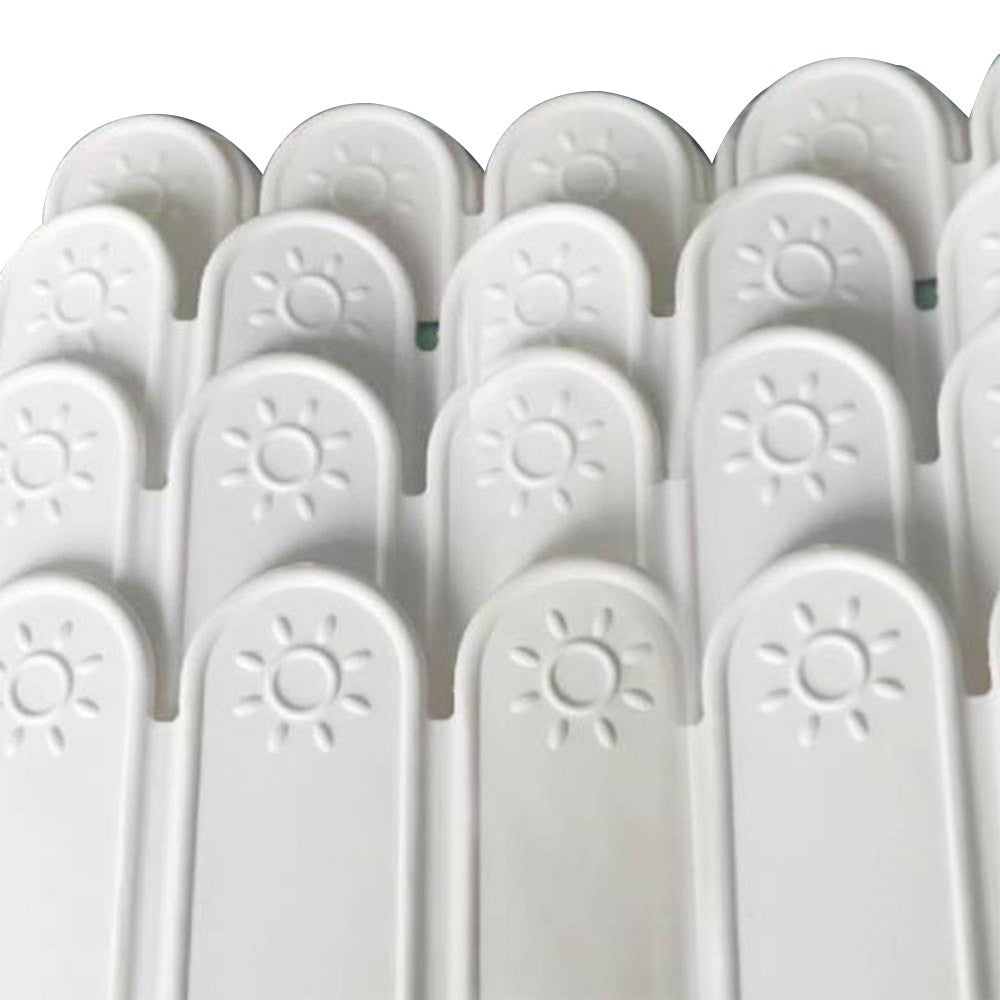 10 Pieces Plastic Garden Landscape Edging Borders Planter Flower Bed Fence White