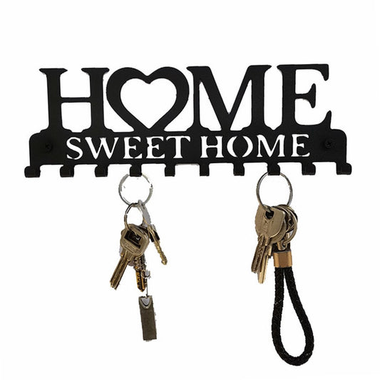 1 X Wall Mounted Key Holder with 10 Hooks Metal Key Rack Hooks for Doorway Entryway Home Decor