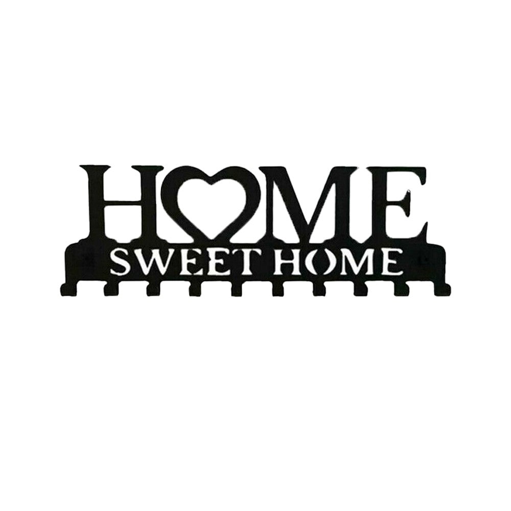 1 X Wall Mounted Key Holder with 10 Hooks Metal Key Rack Hooks for Doorway Entryway Home Decor