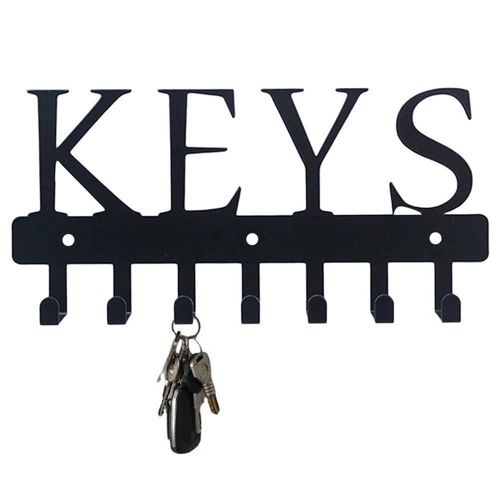 1 X Wall Mounted Key Holder with 7 Hooks Metal Key Rack Hooks for Doorway Entryway Home Decor