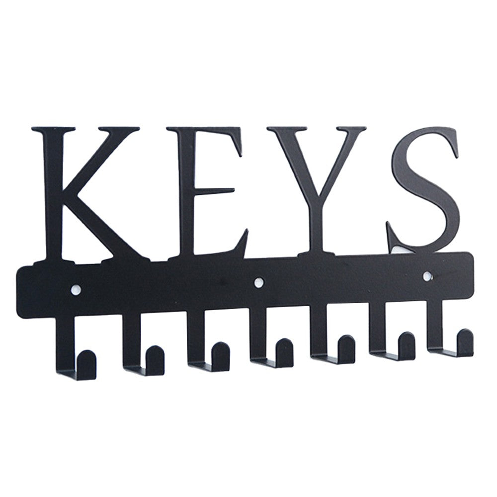 1 X Wall Mounted Key Holder with 7 Hooks Metal Key Rack Hooks for Doorway Entryway Home Decor