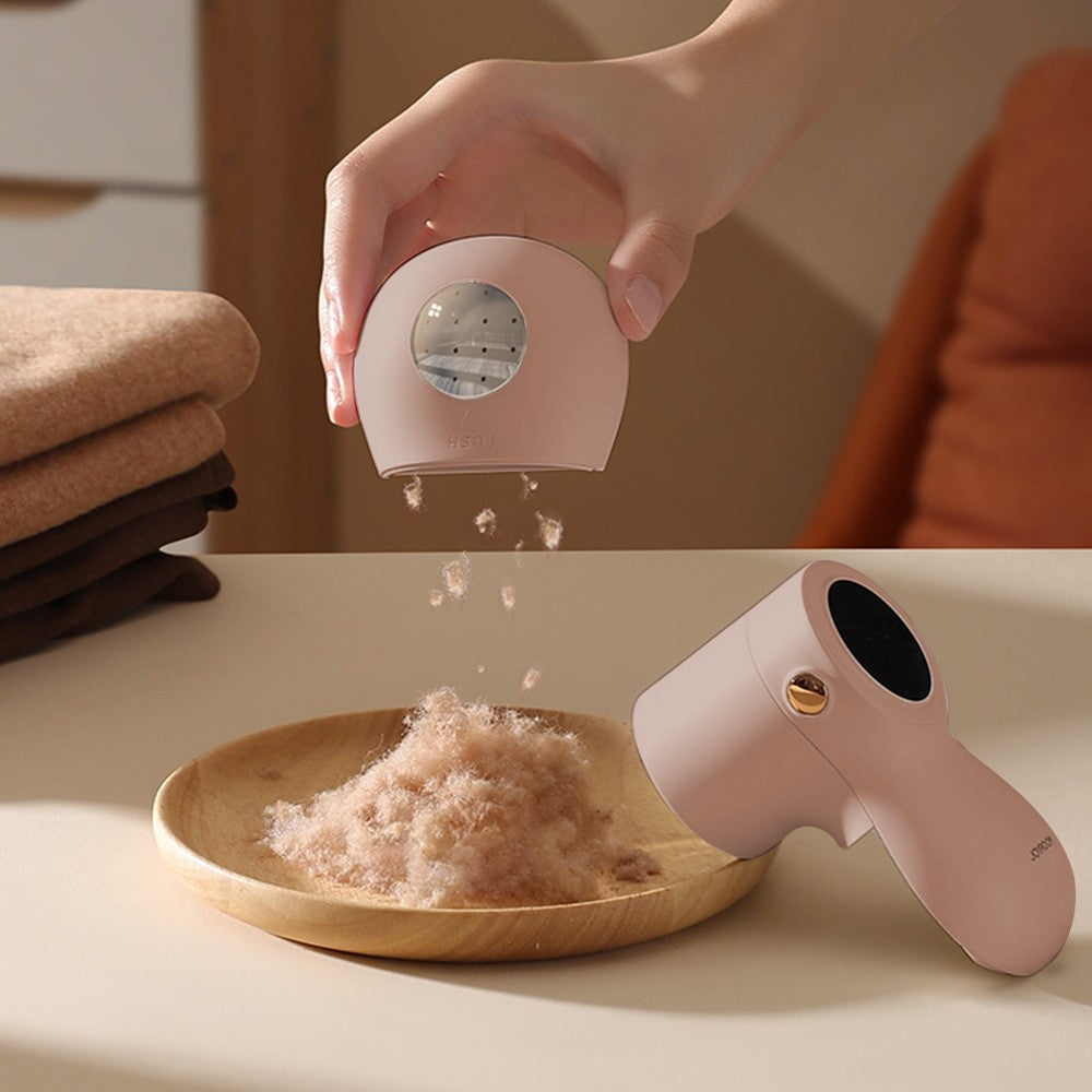 Portable Electric Lint Remover LCD Display Lint Shaver for Clothes Sweater Pink