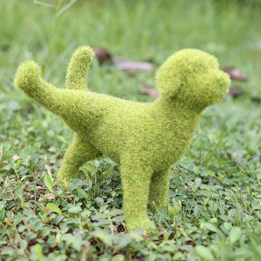 1Pc Flocking Simulation Dog Garden Decoration Garden Grass Ornament Home Office Decor
