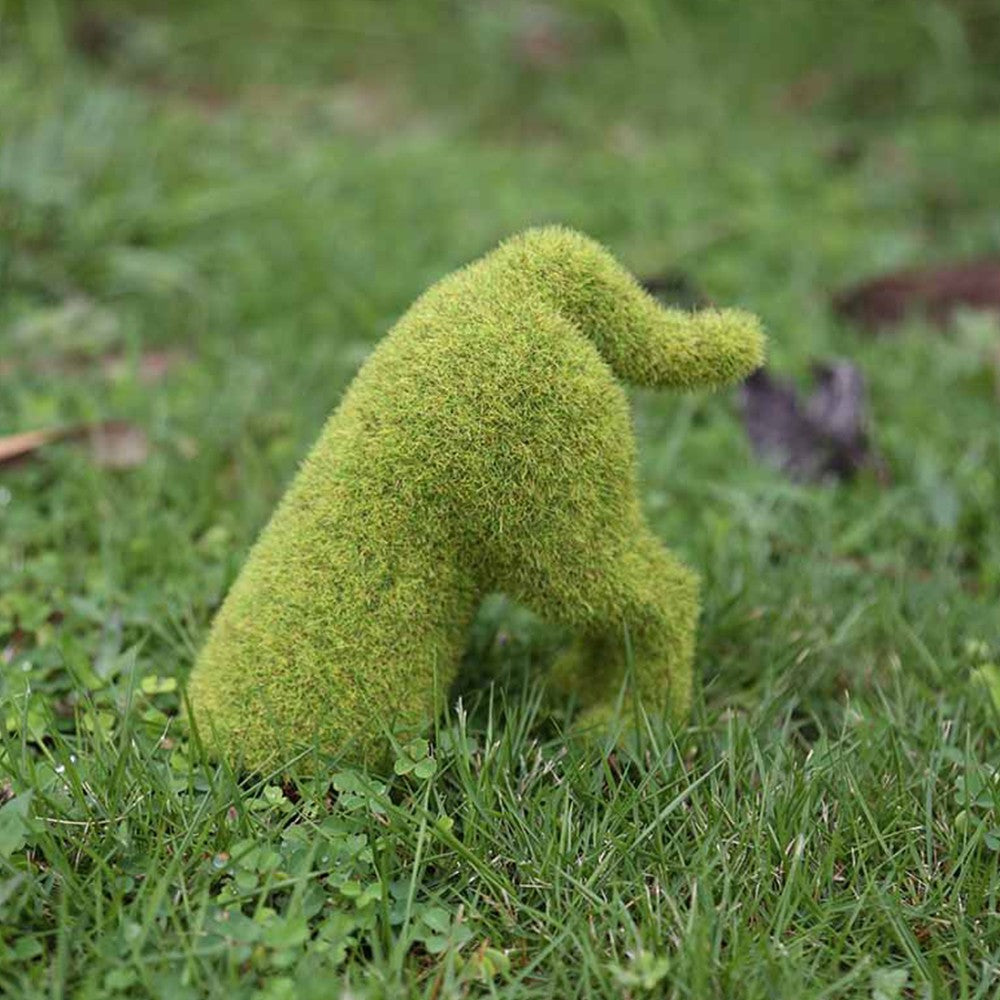 3Pcs Flocking Simulation Dog Garden Decoration Garden Grass Ornament Home Office Decor