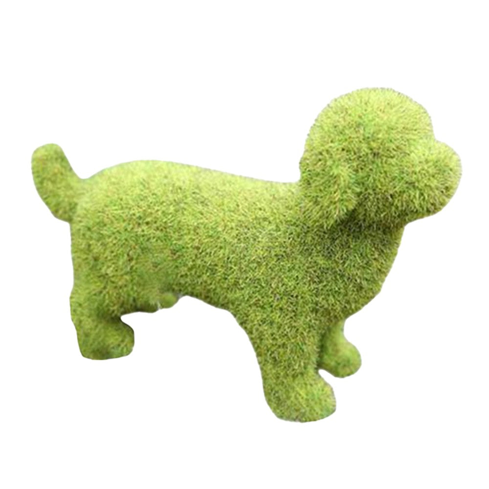 3Pcs Flocking Simulation Dog Garden Decoration Garden Grass Ornament Home Office Decor