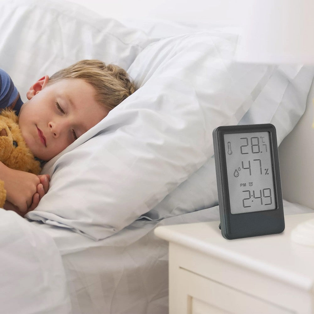 2 X Indoor Digital Hygrometer Thermometer Alarm Clock Mini Room Humidity Meter