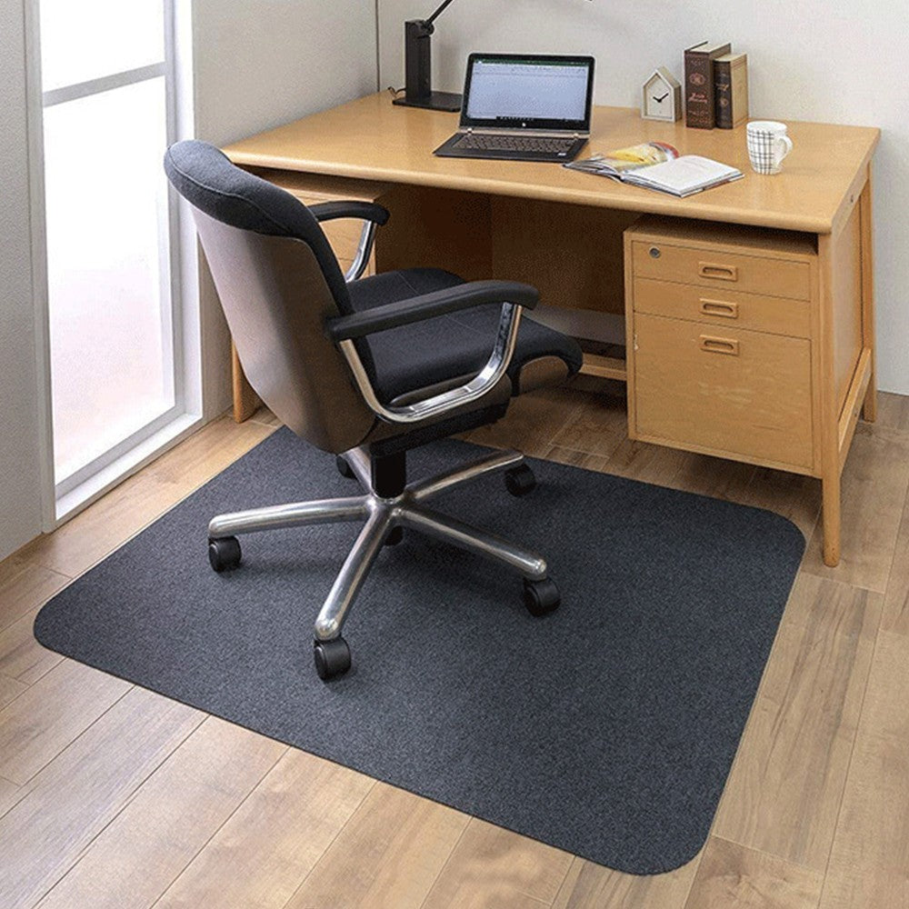 90x140cm Anti-Slip Office Chair Mat Rolling Chair Mat Floor Protector Pad Dark Grey