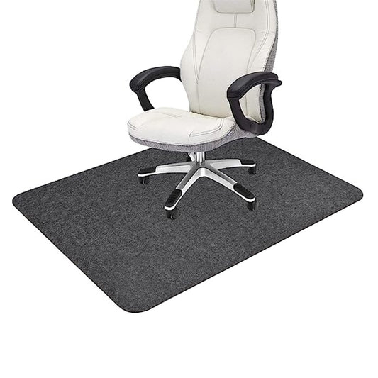 90x140cm Anti-Slip Office Chair Mat Rolling Chair Mat Floor Protector Pad Dark Grey