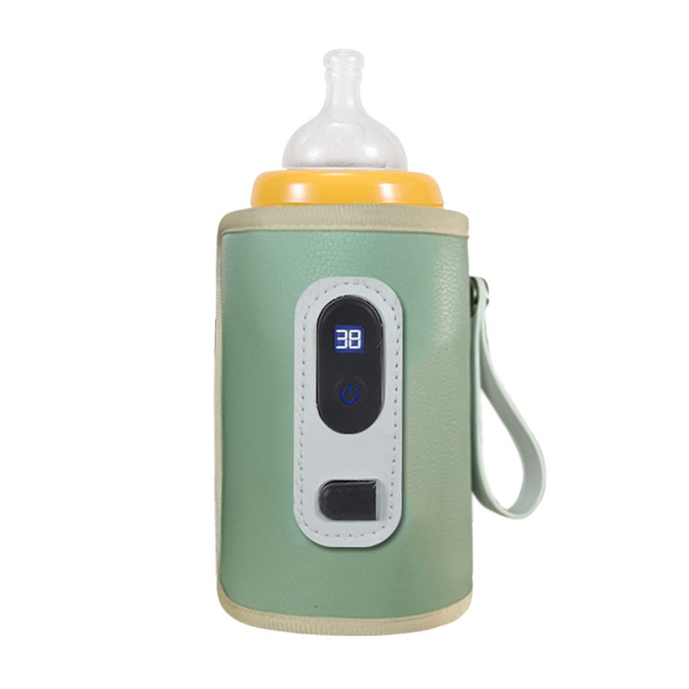 Digital Display USB Baby Bottle Warmer Milk Heat Keeper Bag Thermostat Pouch Green