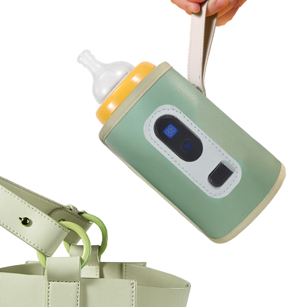 Digital Display USB Baby Bottle Warmer Milk Heat Keeper Bag Thermostat Pouch Green
