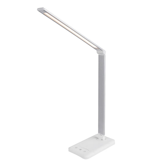 Touch Control LED Desk Lamp Dimmable Night Light with Wireless Phone Charger White