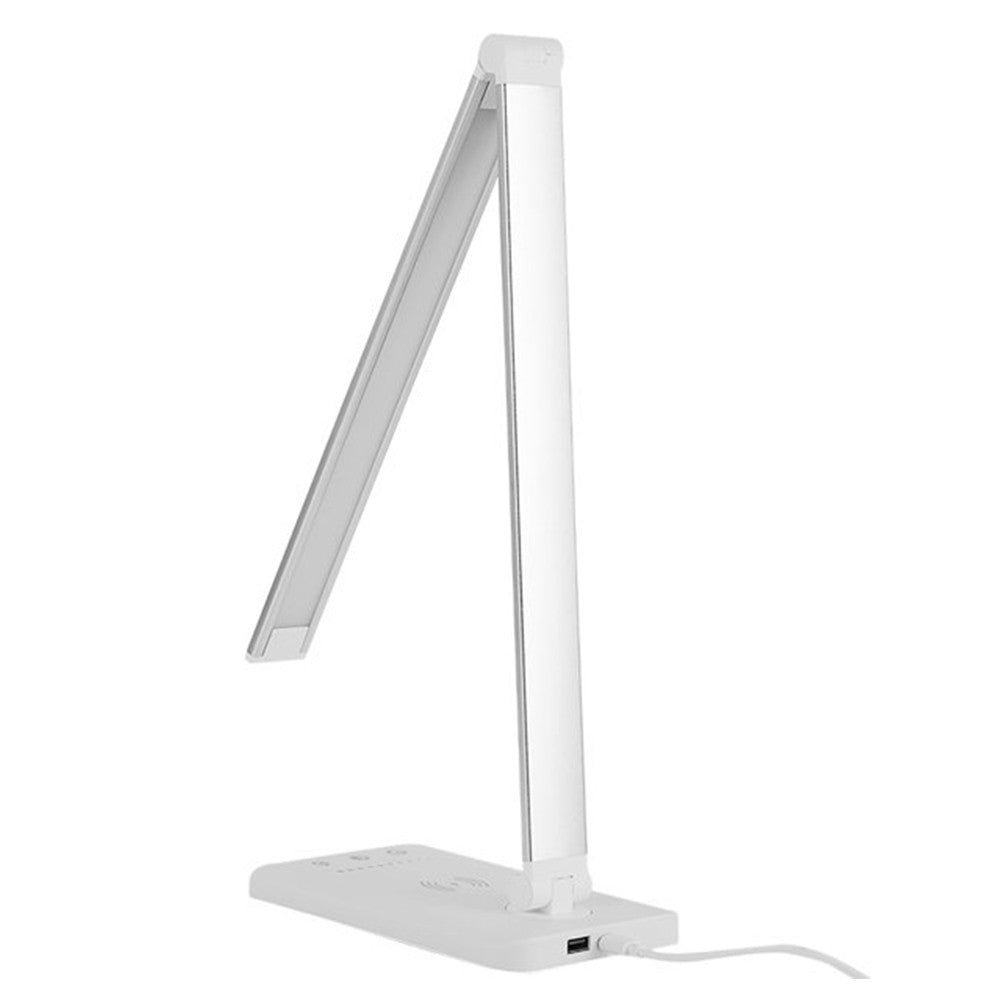 Touch Control LED Desk Lamp Dimmable Night Light with Wireless Phone Charger White