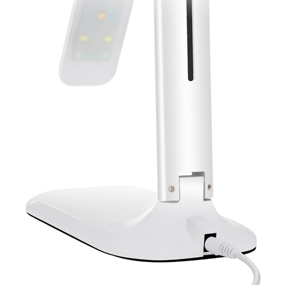 Touch Control LED Desk Lamp Dimmable Night Light with Wireless Phone Charger White