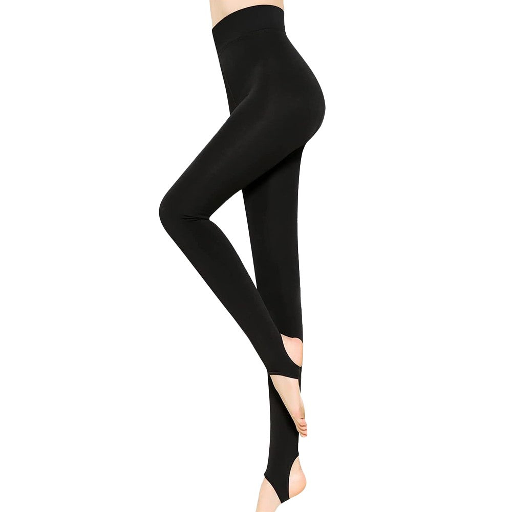 Womens Plush Lined Leggings Winter Warm Thick Thermal Skinny Pants Black