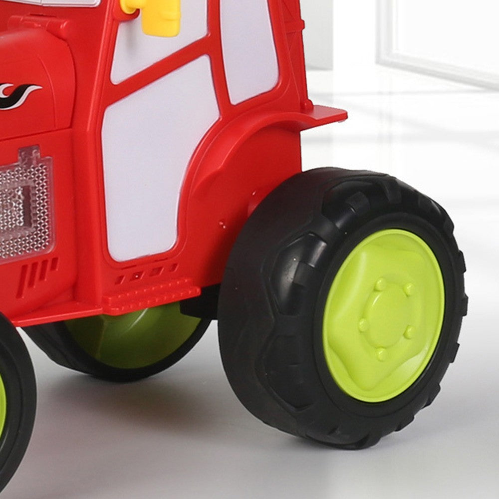 Kids Remote Control Dancing Stunt Car RC Crazy Jumping Toy Car with Music and Lights Red