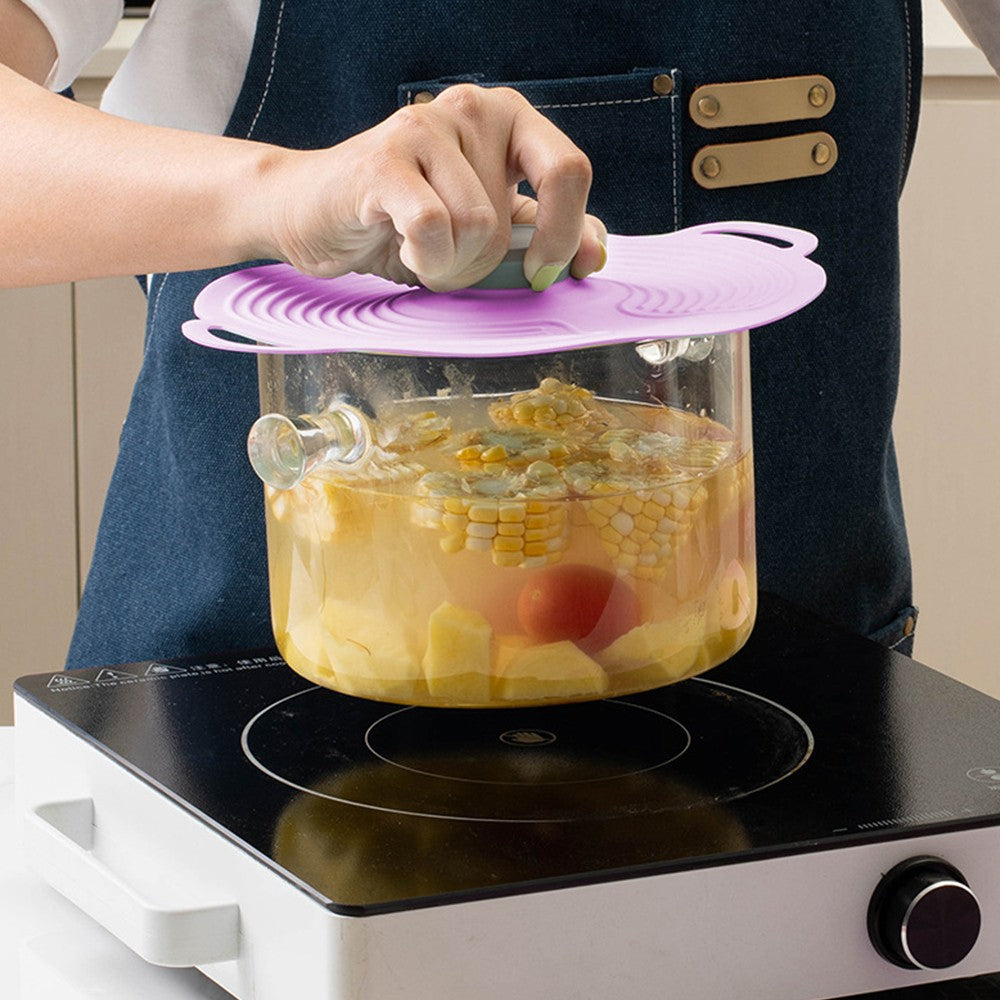 23cm FDA Approved Silicone Pots Lids Reusable Suction Seal Lids Anti-dust Food Storage Cover