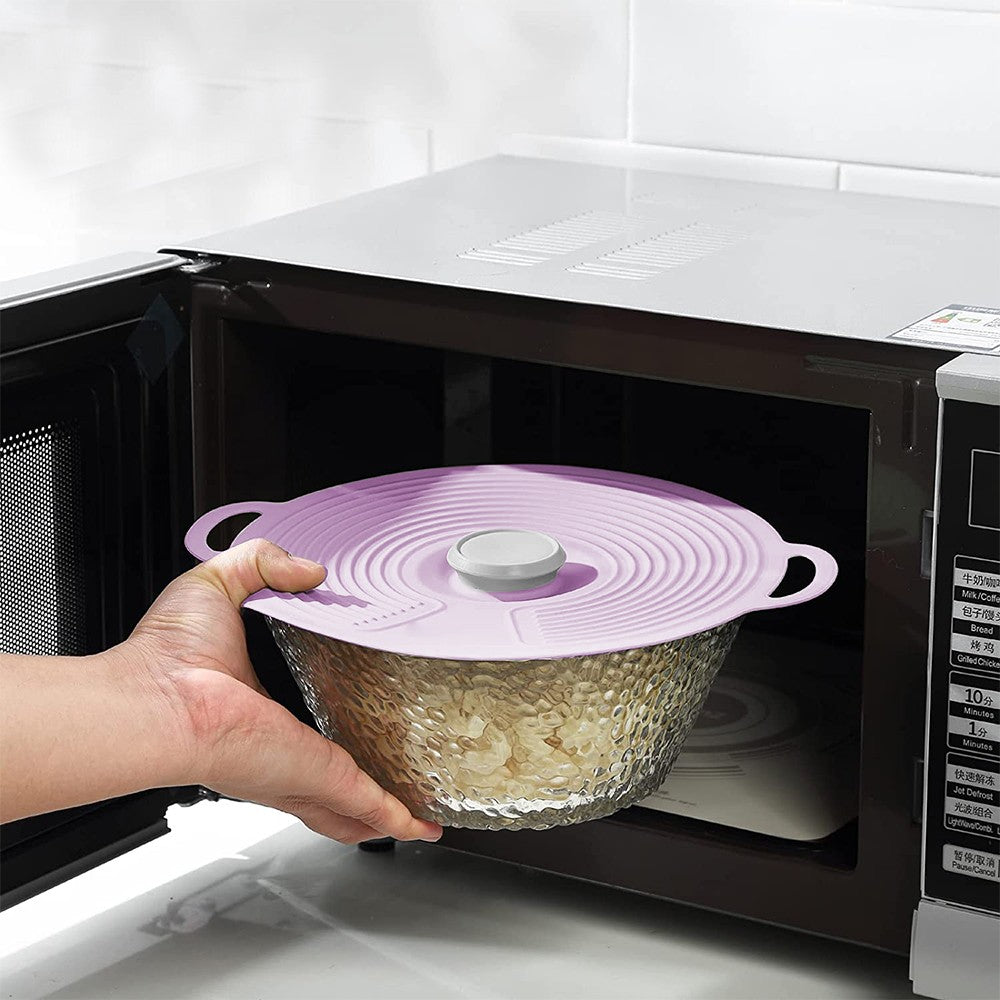 23cm FDA Approved Silicone Pots Lids Reusable Suction Seal Lids Anti-dust Food Storage Cover