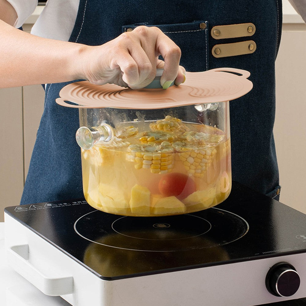 28cm FDA Approved Silicone Pots Lids Reusable Suction Seal Lids Anti-dust Food Storage Cover