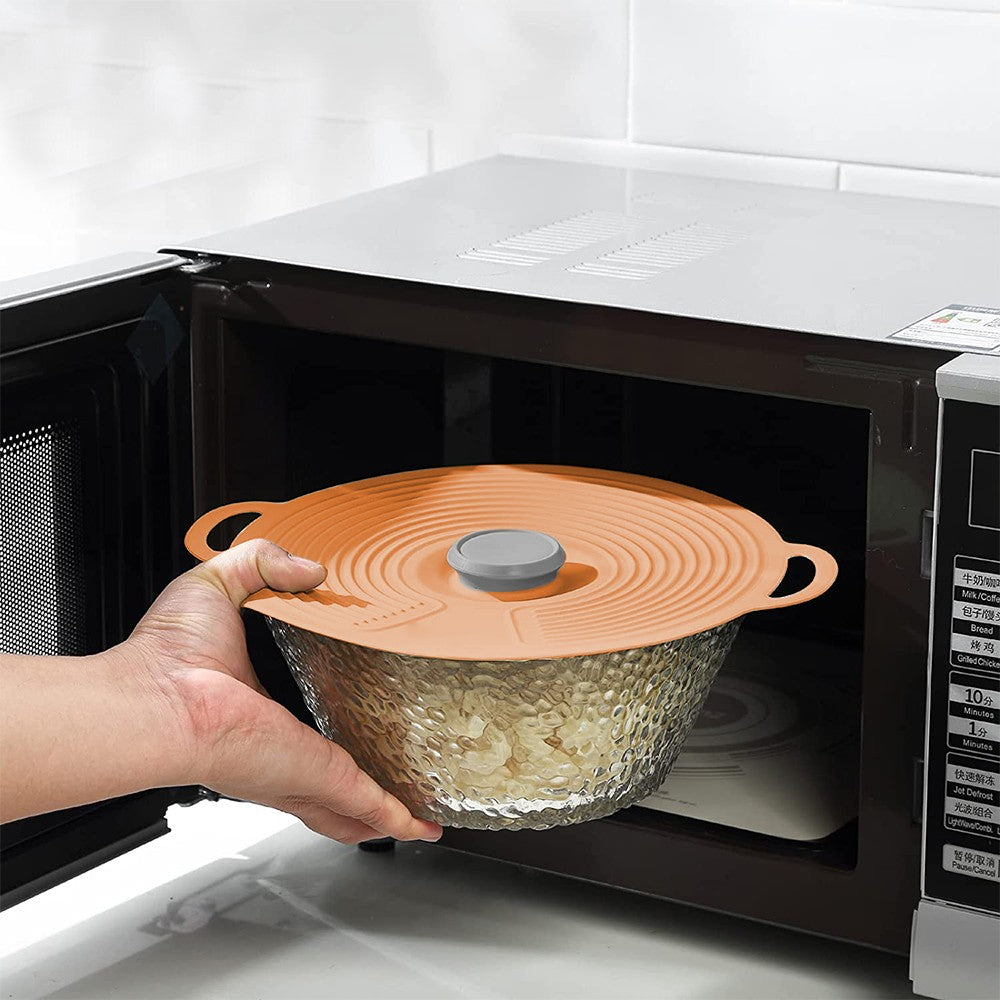 28cm FDA Approved Silicone Pots Lids Reusable Suction Seal Lids Anti-dust Food Storage Cover