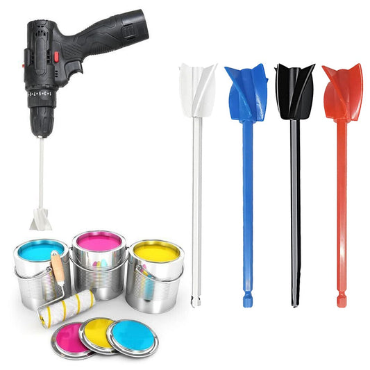 4Pcs 1/4-Inch Paint Mixer Drill Attachment Helix Epoxy Resin Stirrers Mixer