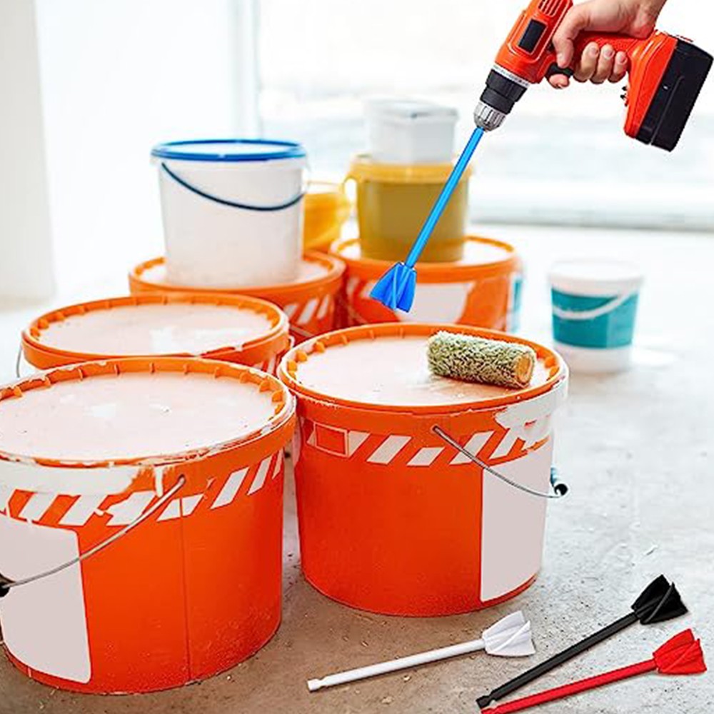 4Pcs 1/4-Inch Paint Mixer Drill Attachment Helix Epoxy Resin Stirrers Mixer