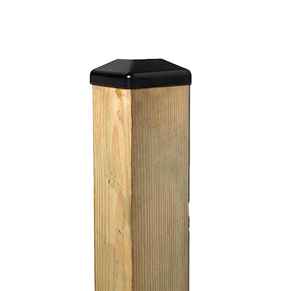 32Pcs 9.2x9.2cm Black Plastic Fence Post Caps Wooden Fence Poles Protect Caps