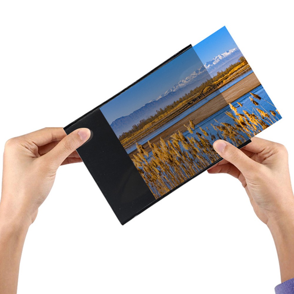 6Pcs Magnetic Photo Frame for Refrigerator Black Magnetic Picture Holder Fridge Picture Frame L