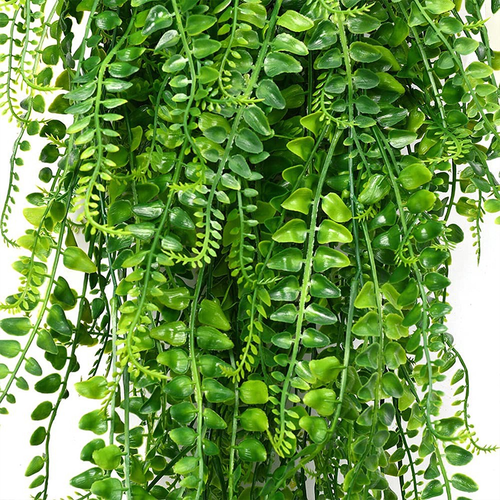 2Pcs Faux Ivy Vine Hanging Plants Artificial Leaf Plants Plastic Fake Garden Decor