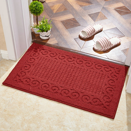 48x78cm Entry Door Mat Bathroom Anti-slip Doormat Kitchen Floor Mat Red