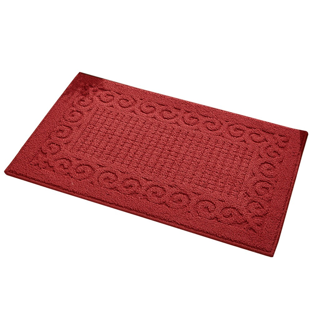 48x78cm Entry Door Mat Bathroom Anti-slip Doormat Kitchen Floor Mat Red