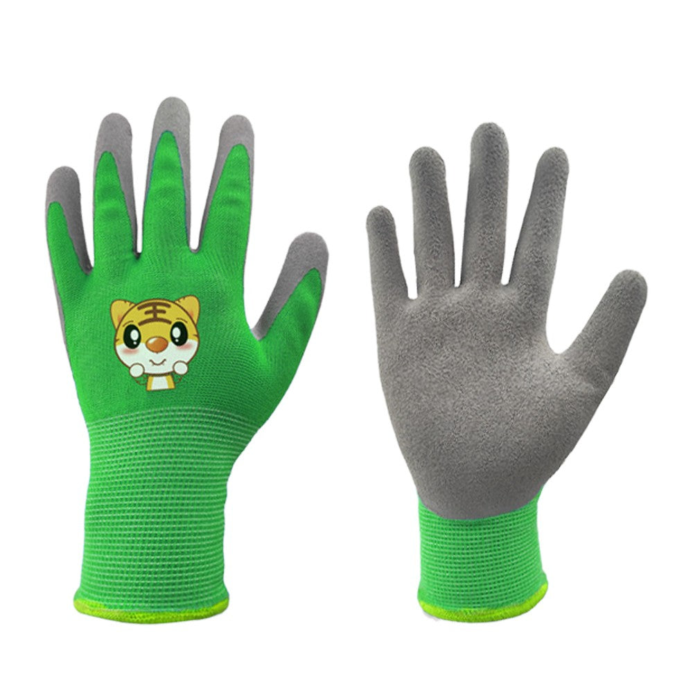 4 Pairs of Kids Gardening Gloves Childrens Yard Work Gloves Latex Coated Garden Gloves S