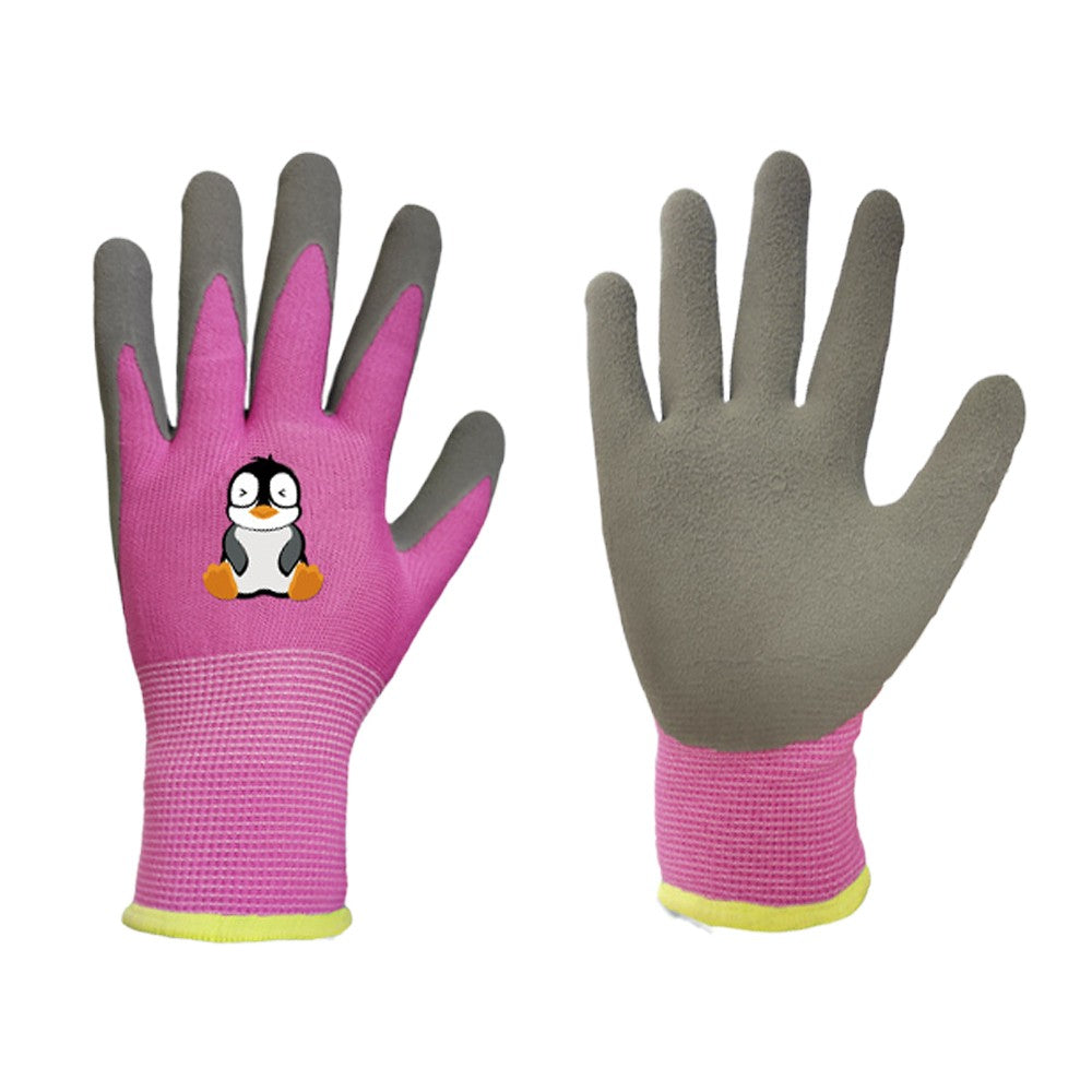 4 Pairs of Kids Gardening Gloves Childrens Yard Work Gloves Latex Coated Garden Gloves M