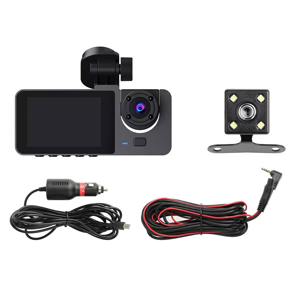 1080P HD Car Dash Cam and Rear Camera Kit Dashboard Camera Monitor with IR Night Vision