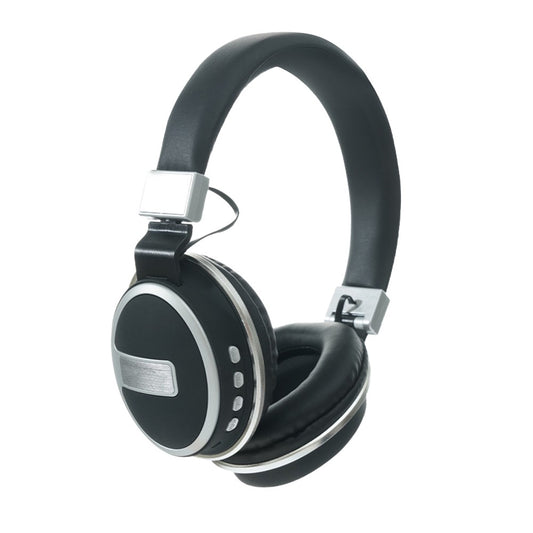 Bluetooth 5.0 Headset Wireless Earphones Rechargeable Headphones with Mic Black