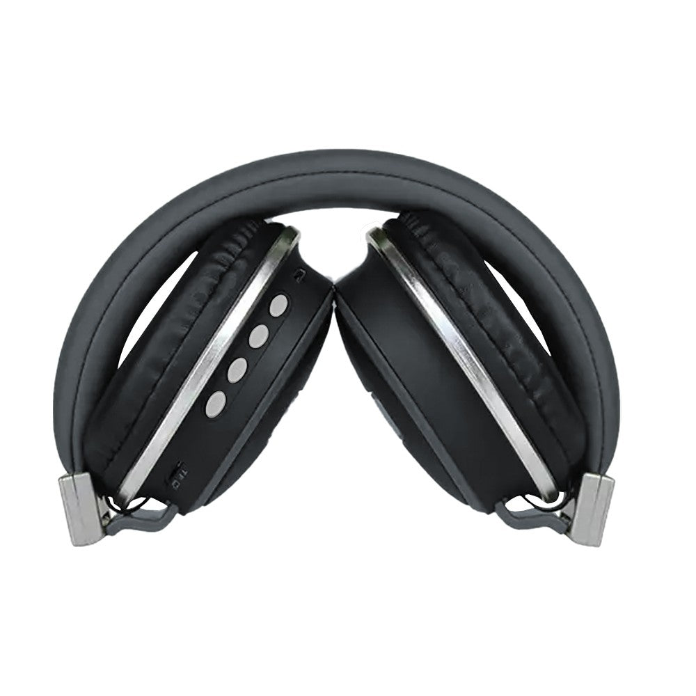 Bluetooth 5.0 Headset Wireless Earphones Rechargeable Headphones with Mic Black