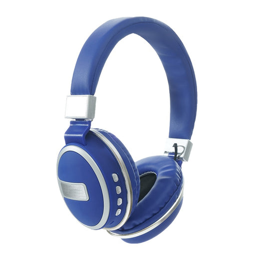 Bluetooth 5.0 Headset Wireless Earphones Rechargeable Headphones with Mic Blue