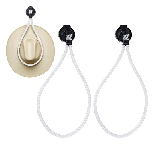 2Pcs Car Cowboy Hat Mount Hat Holder Cowboy Hat Rack for Trunk SUV White