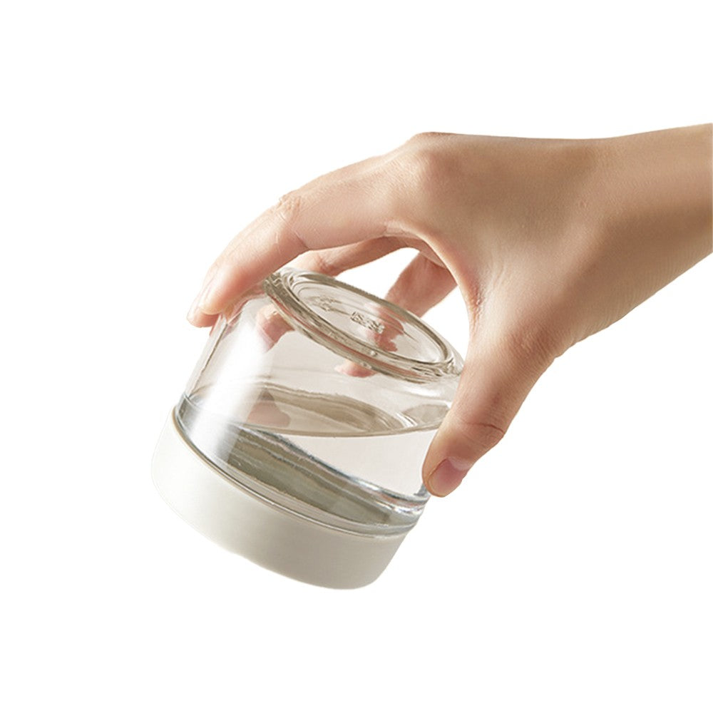 4Pcs 280ml Glass Jars Wide Mouth Overnight Oats Containers with Beige Lids
