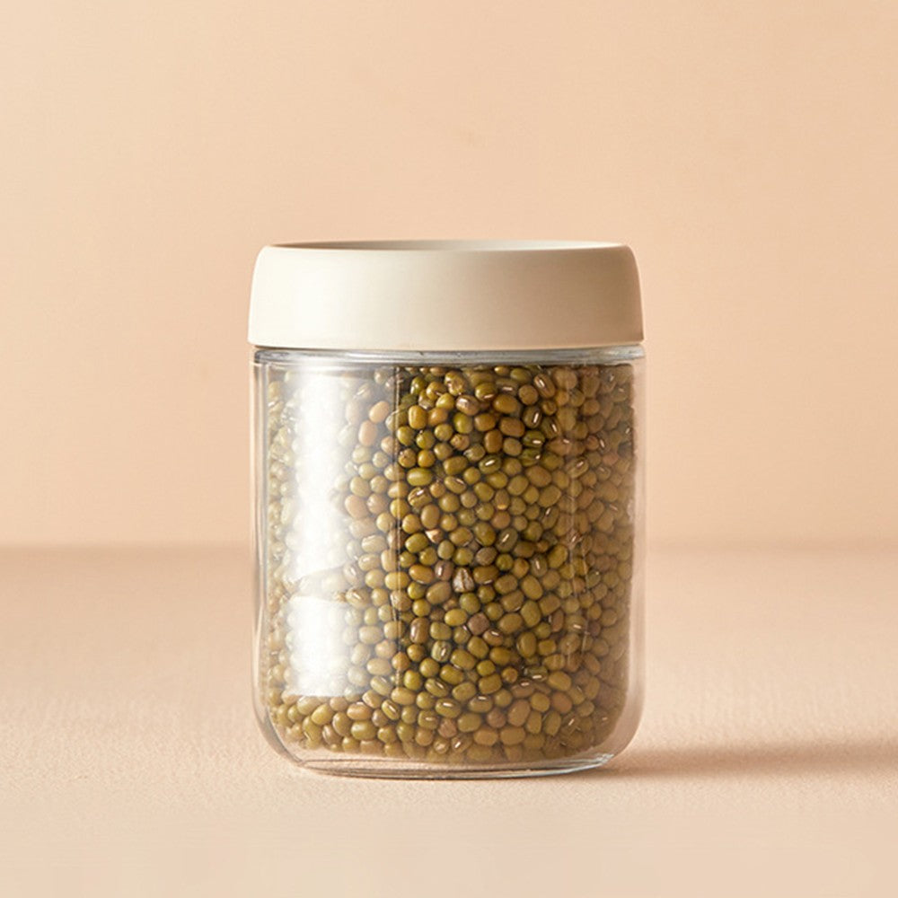 2Pcs 450ml Glass Jars Wide Mouth Overnight Oats Containers with Beige Lids