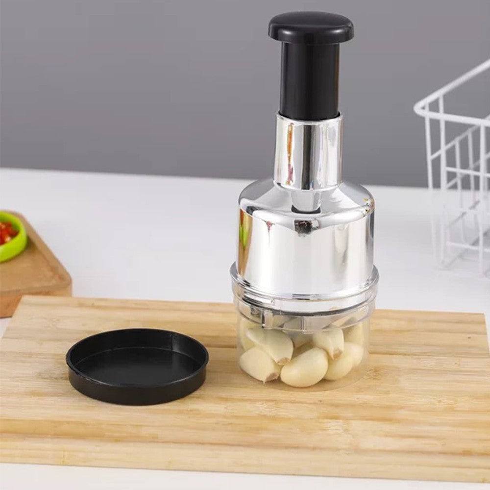 1Pc Manual Garlic Chopper Food Processor Chili Onion Dicer with Container