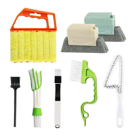 8Pcs Groove Gap Cleaning Tools Set Window Door Track Cleaning Brush for Shutters Car Vents