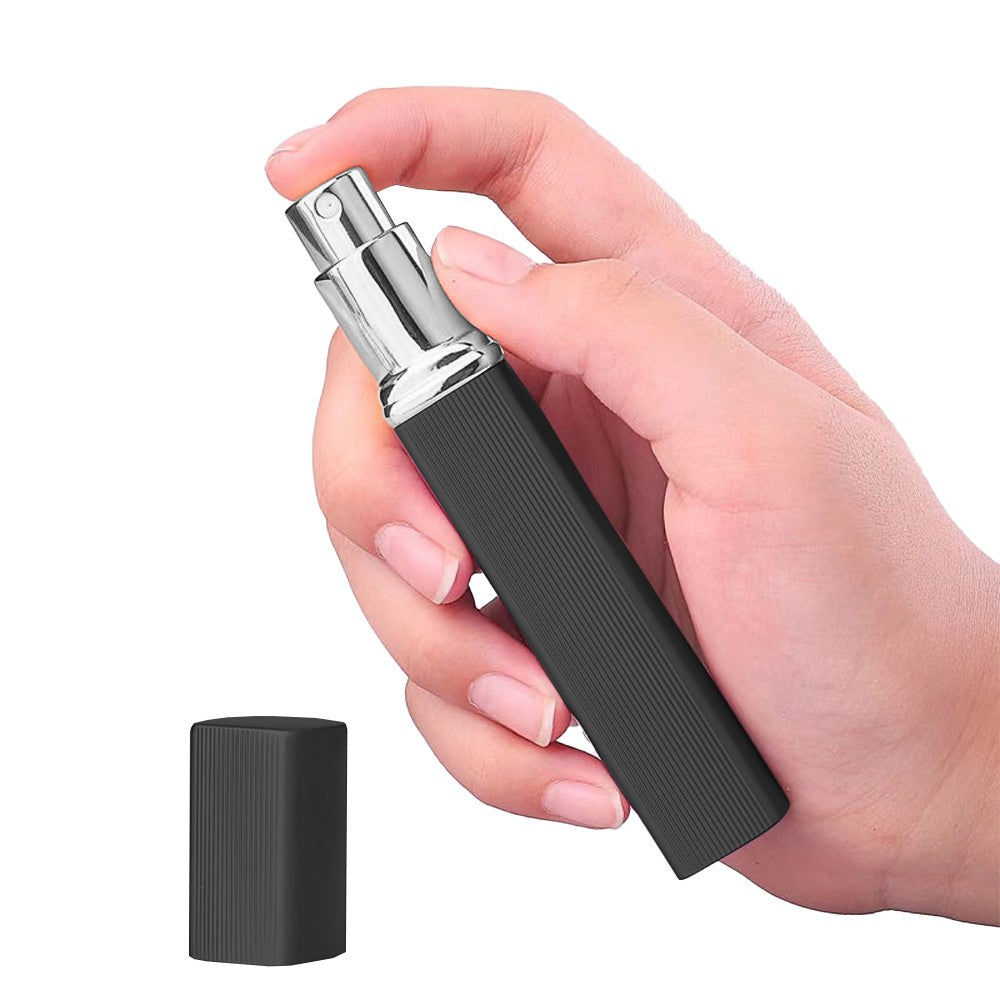 2Pcs 12ml Refillable Travel Perfume Bottle Empty Atomizer Spray Bottle with Funnels Black