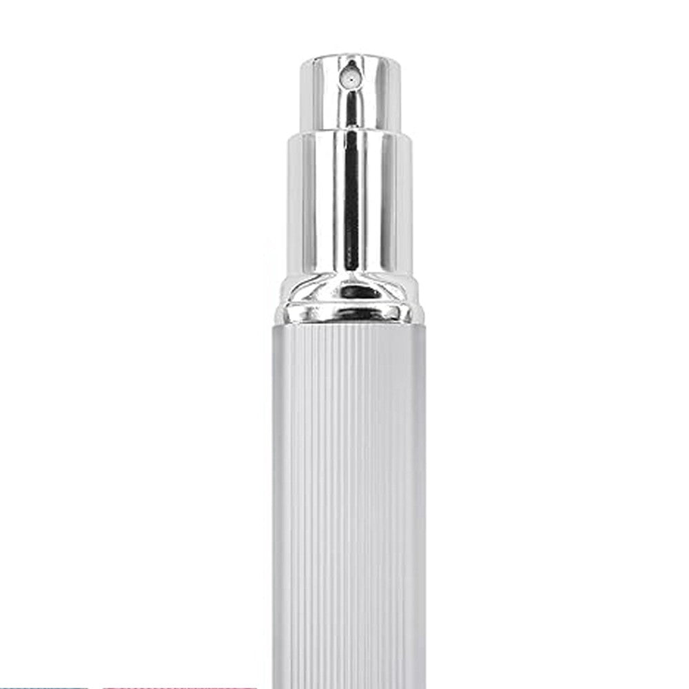 2Pcs 12ml Refillable Travel Perfume Bottle Empty Atomizer Spray Bottle with Funnels Silver