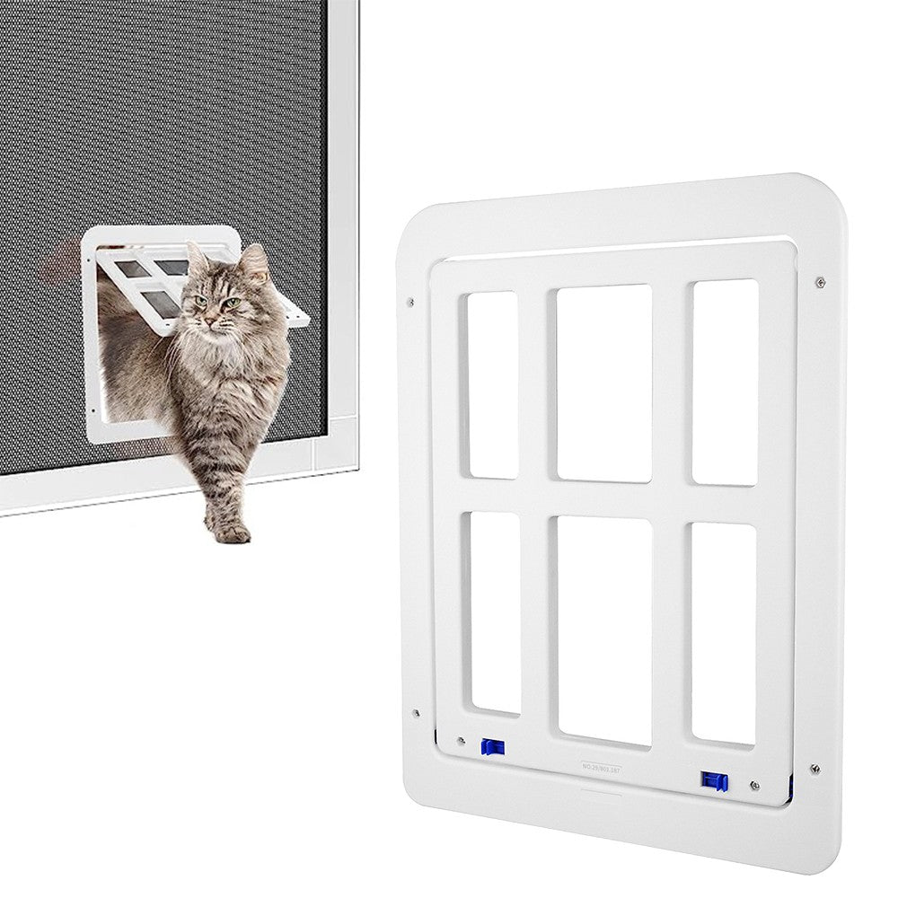 Magnetic Closure Cat Screen Door Frame Pet Entrance Gate for Cats Puppy Black