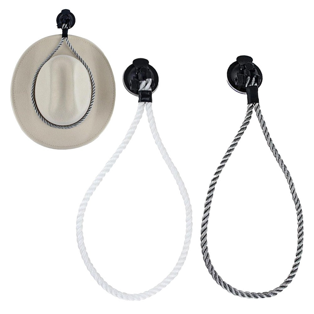 2Pcs Car Cowboy Hat Mount Hat Holder Cowboy Hat Rack for Trunk SUV Grey White