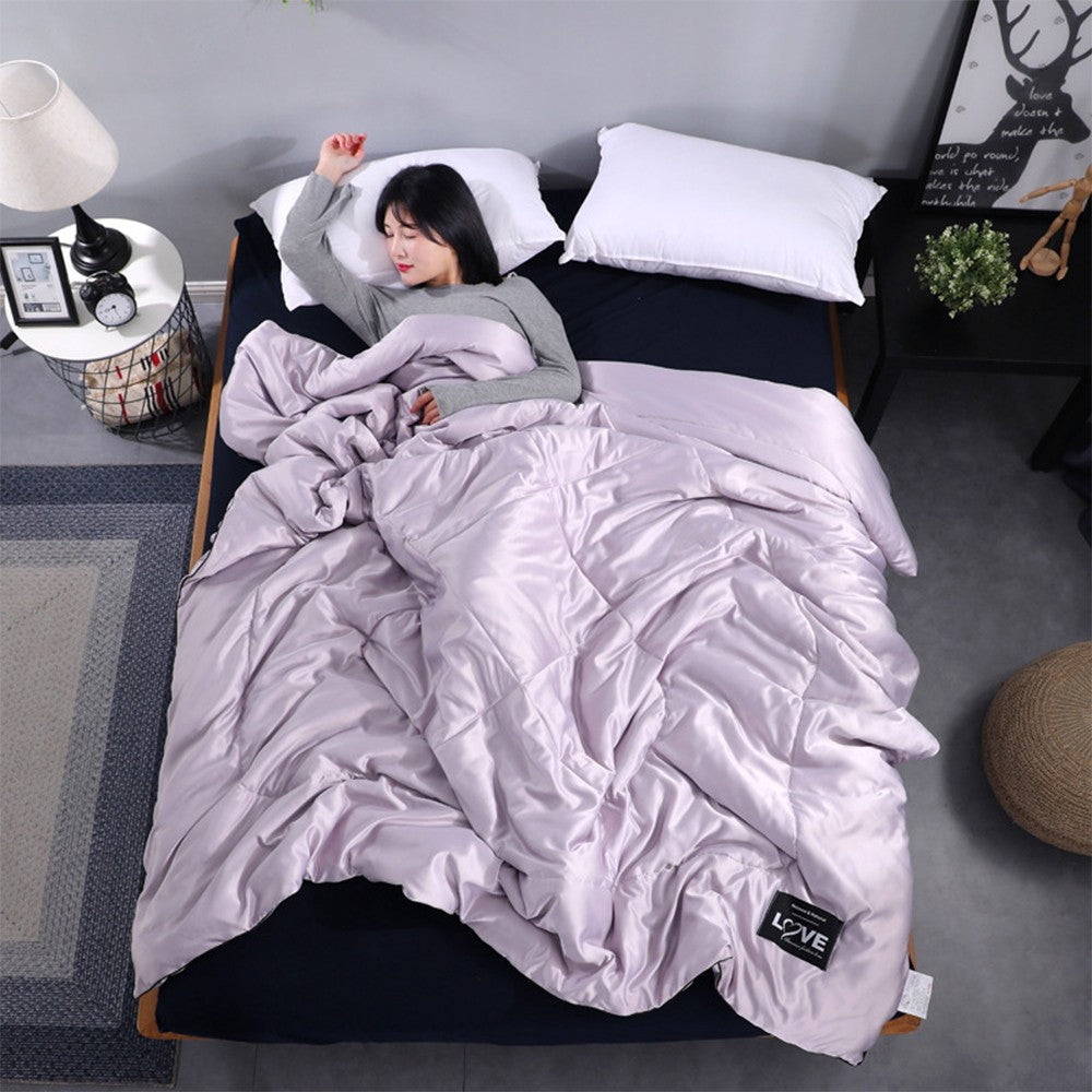 150x200cm Summer Cooling Blanket Cool Quilt for Hot Sleepers Light Purple