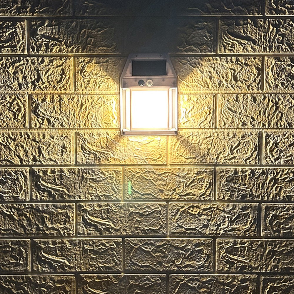 1Pc LED Solar Wall Light Motion Sensor Outdoor Light Garden Yard Lamp White