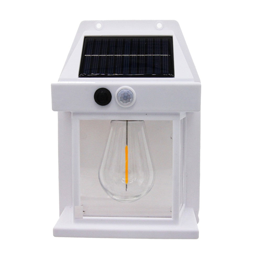 1Pc LED Solar Wall Light Motion Sensor Outdoor Light Garden Yard Lamp White