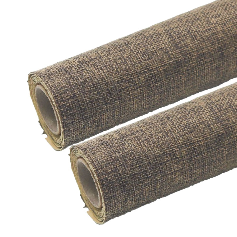 2Pcs 20x30cm Cotton and Linen Fabric Repair Patches Self Adhesive Repair Tape for Fabric Furniture Dark Brown