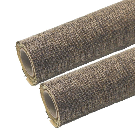 2Pcs 20x30cm Cotton and Linen Fabric Repair Patches Self Adhesive Repair Tape for Fabric Furniture Dark Brown